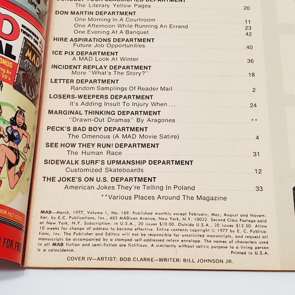 MAD Magazine Welcome Back Kotter  Issue #189 March 1977 - Picture 3 of 3